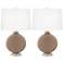 Color Plus Carrie 26 1/2" Mocha Brown Table Lamps Set of 2