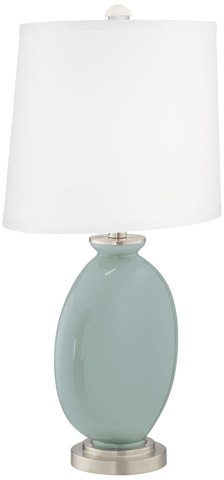 Image 3 Color Plus Carrie 26 1/2" Modern Aqua-Sphere Blue Table Lamps Set of 2 more views