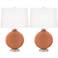 Color Plus Carrie 26 1/2" Modern Baked Clay Brown Table Lamps Set of 2
