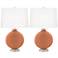 Color Plus Carrie 26 1/2" Modern Baked Clay Brown Table Lamps Set of 2