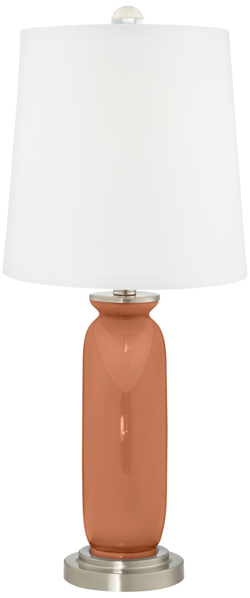 Image 4 Color Plus Carrie 26 1/2" Modern Baked Clay Brown Table Lamps Set of 2 more views