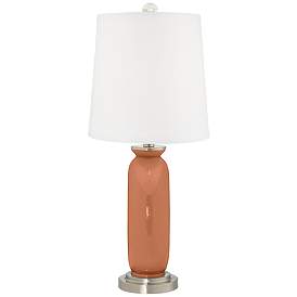 Image4 of Color Plus Carrie 26 1/2" Modern Baked Clay Brown Table Lamps Set of 2 more views