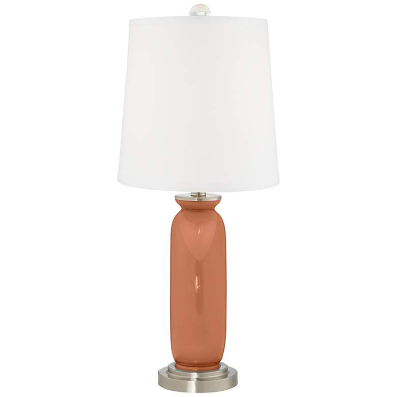 Image 4 Color Plus Carrie 26 1/2" Modern Baked Clay Brown Table Lamps Set of 2 more views