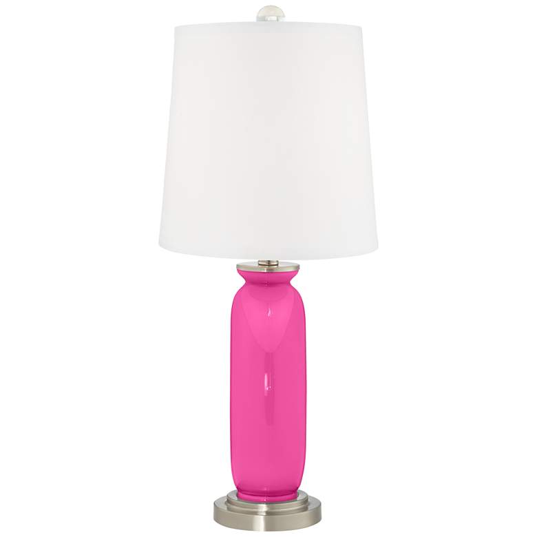 Image 4 Color Plus Carrie 26 1/2" Modern Fuchsia Pink Table Lamps Set of 2 more views