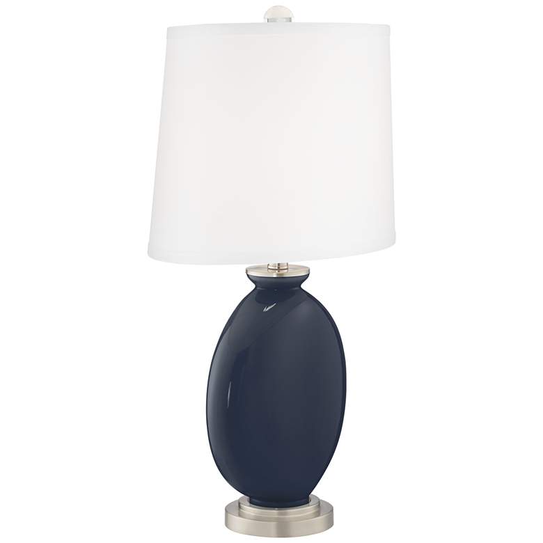 Image 3 Color Plus Carrie 26 1/2" Modern Glass Naval Blue Table Lamps Set of 2 more views
