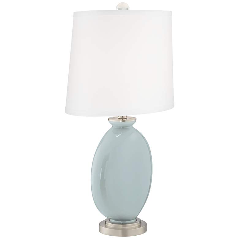 Image 3 Color Plus Carrie 26 1/2" Modern Glass Rain Blue Table Lamps Set of 2 more views