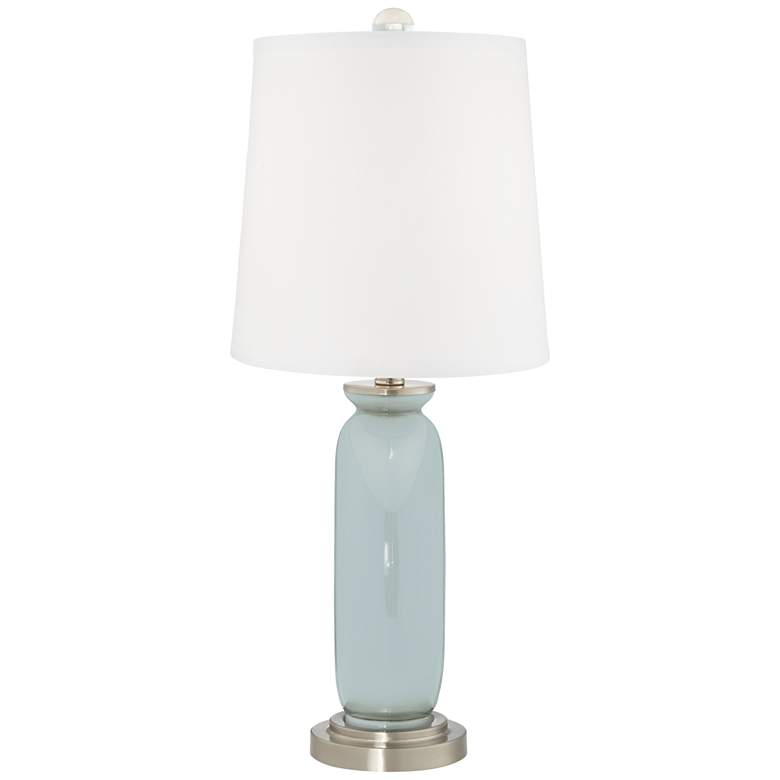 Image 4 Color Plus Carrie 26 1/2" Modern Glass Rain Blue Table Lamps Set of 2 more views
