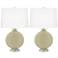 Color Plus Carrie 26 1/2" Modern Glass Sage Green Table Lamps Set of 2