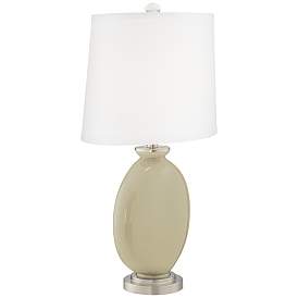 Image3 of Color Plus Carrie 26 1/2" Modern Glass Sage Green Table Lamps Set of 2 more views