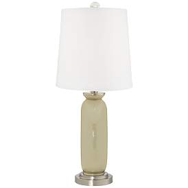 Image4 of Color Plus Carrie 26 1/2" Modern Glass Sage Green Table Lamps Set of 2 more views