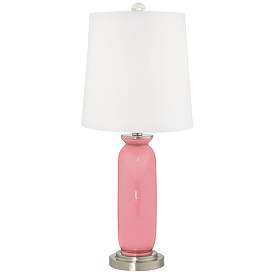 Image4 of Color Plus Carrie 26 1/2" Modern Haute Pink Table Lamps Set of 2 more views