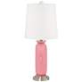 Color Plus Carrie 26 1/2" Modern Haute Pink Table Lamps Set of 2