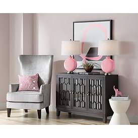 Image5 of Color Plus Carrie 26 1/2" Modern Haute Pink Table Lamps Set of 2 more views