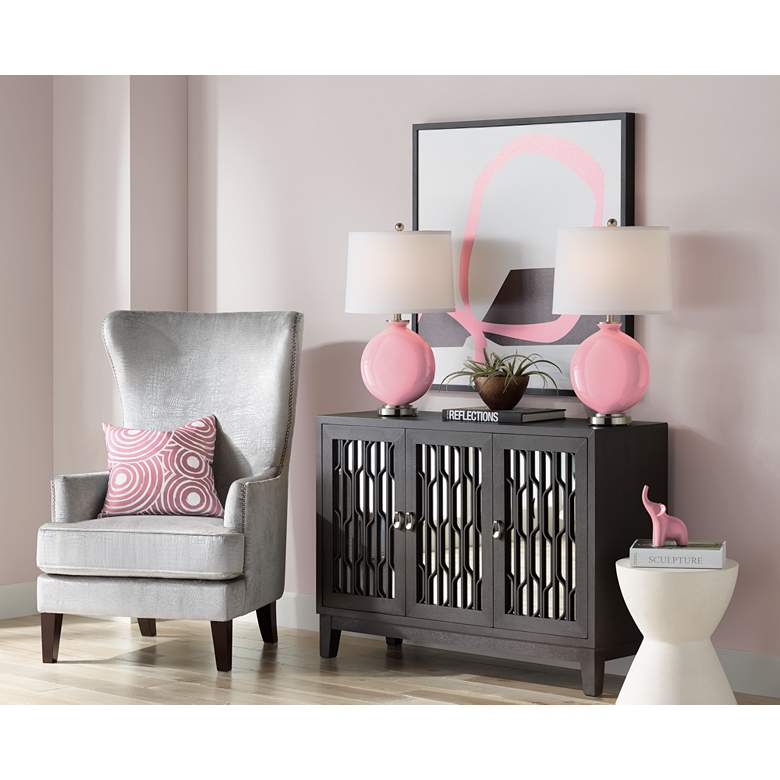 Image 5 Color Plus Carrie 26 1/2" Modern Haute Pink Table Lamps Set of 2 more views