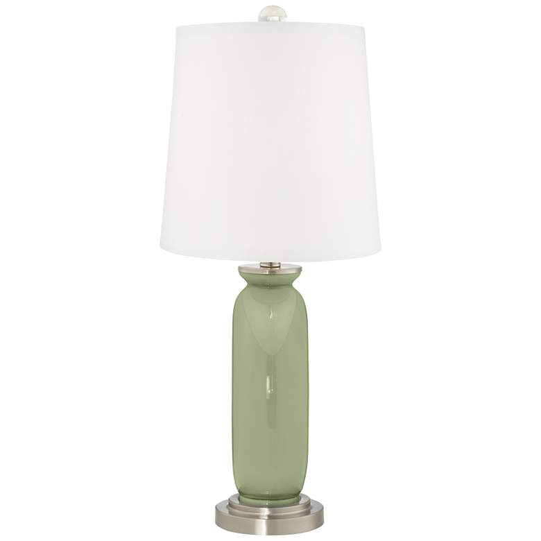 Image 4 Color Plus Carrie 26 1/2" Modern Majolica Green Table Lamps Set of 2 more views