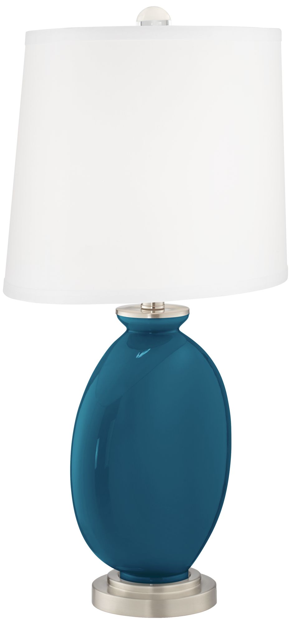 Image 3 Color Plus Carrie 26 1/2" Modern Oceanside Blue Table Lamps Set of 2 more views