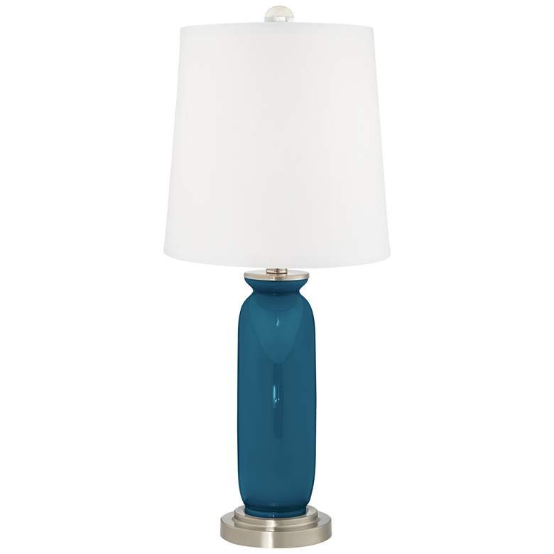 Image 4 Color Plus Carrie 26 1/2" Modern Oceanside Blue Table Lamps Set of 2 more views