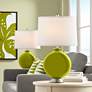 1_Color Plus Carrie 26 1/2" Modern Olive Green Table Lamps Set of 2