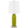 4_Color Plus Carrie 26 1/2" Modern Olive Green Table Lamps Set of 2 more views
