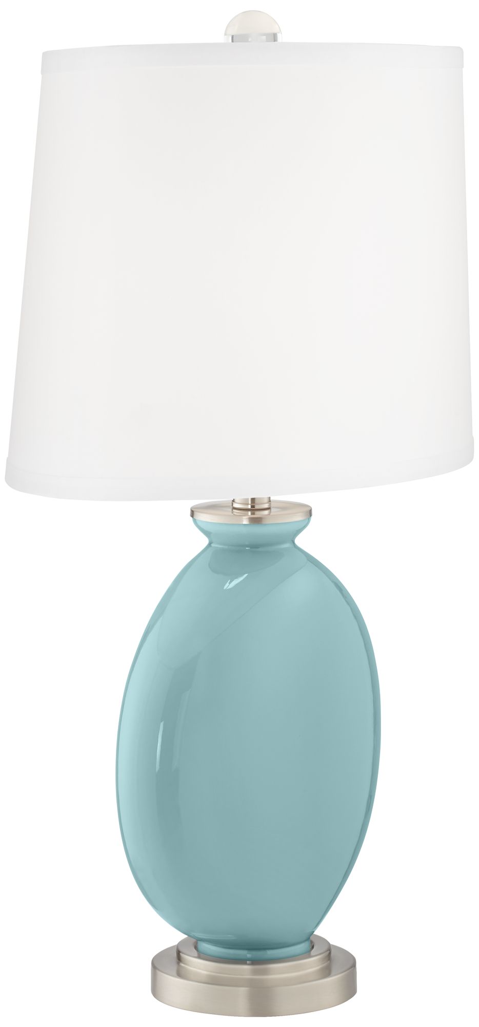 Image 3 Color Plus Carrie 26 1/2" Modern Raindrop Blue Table Lamps Set of 2 more views