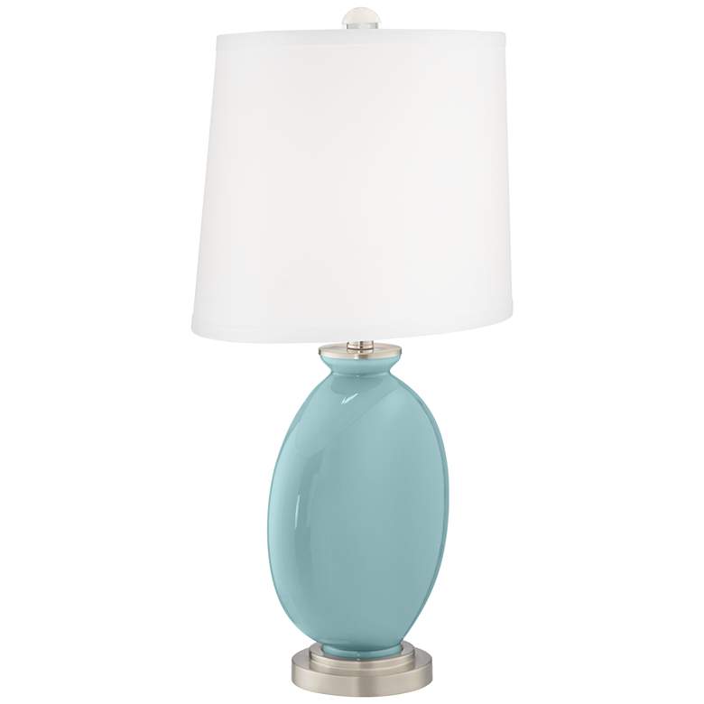 Image 3 Color Plus Carrie 26 1/2" Modern Raindrop Blue Table Lamps Set of 2 more views