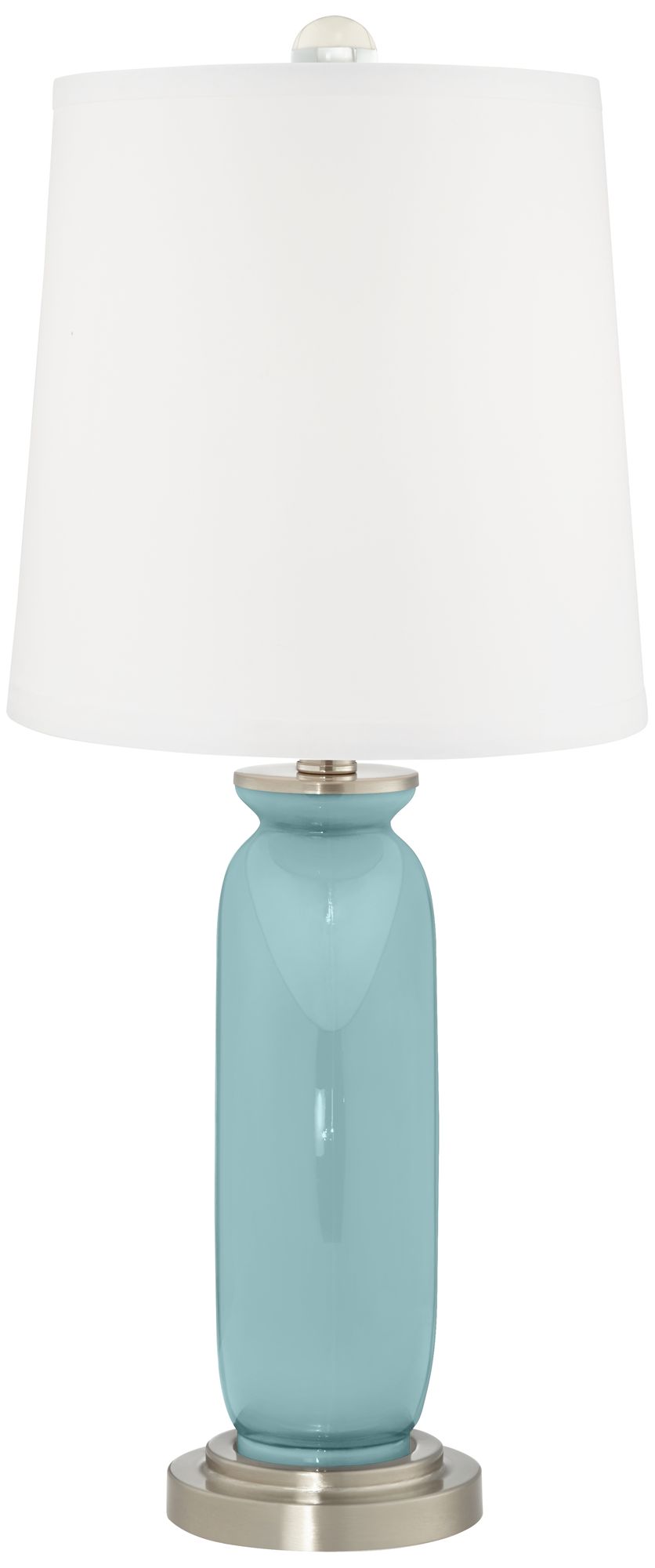 Image 4 Color Plus Carrie 26 1/2" Modern Raindrop Blue Table Lamps Set of 2 more views