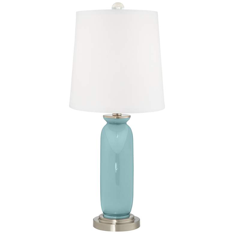 Image 4 Color Plus Carrie 26 1/2" Modern Raindrop Blue Table Lamps Set of 2 more views
