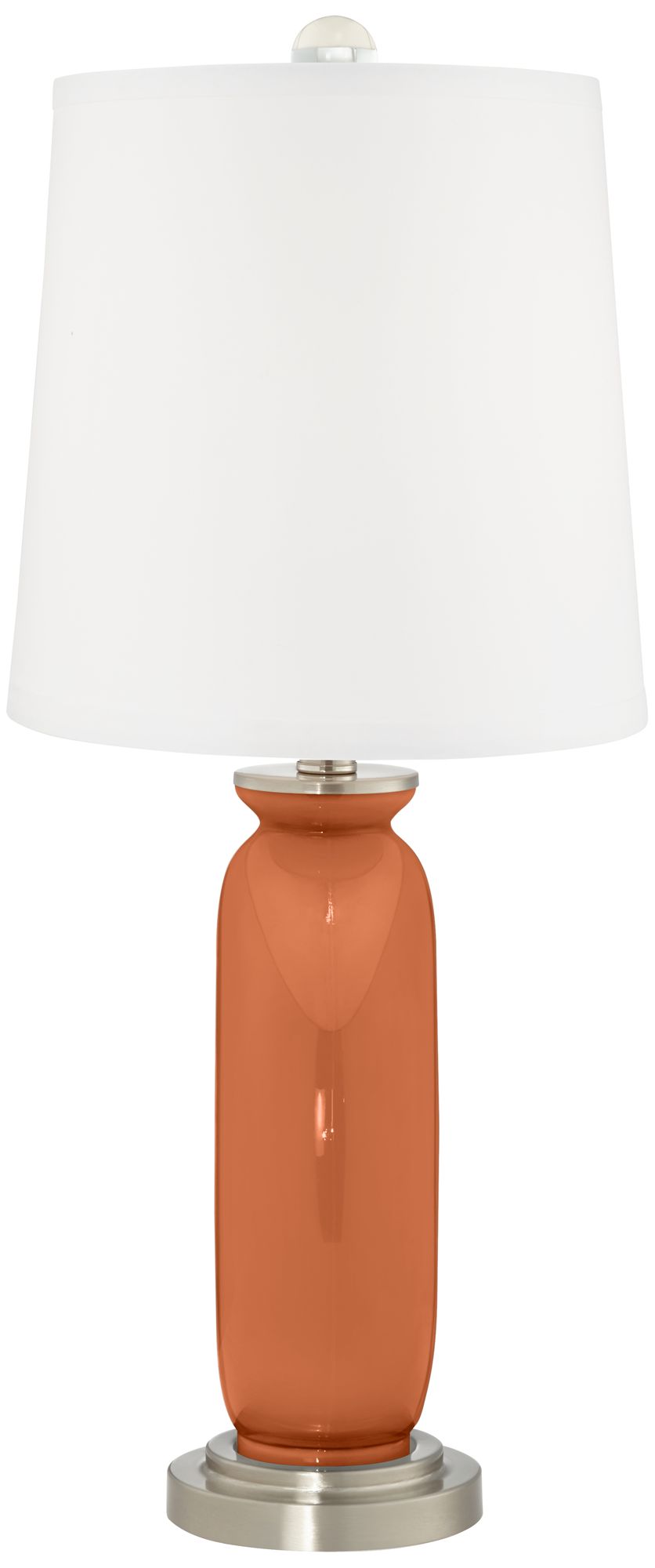 Image 4 Color Plus Carrie 26 1/2" Modern Robust Orange Table Lamps Set of 2 more views