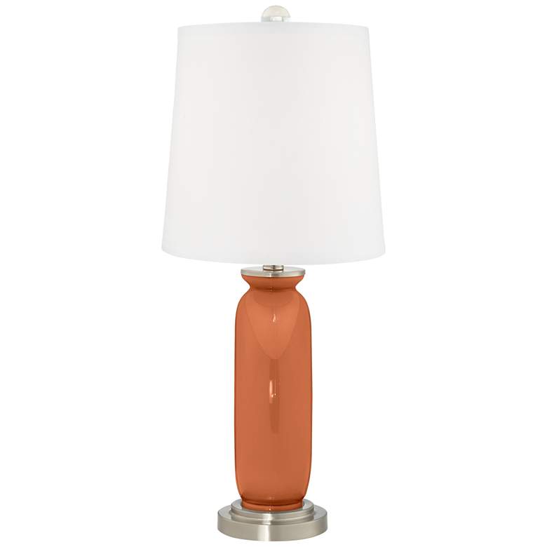 Image 4 Color Plus Carrie 26 1/2 inch Modern Robust Orange Table Lamps Set of 2 more views