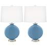 Color Plus Carrie 26 1/2" Modern Secure Blue Table Lamps Set of 2