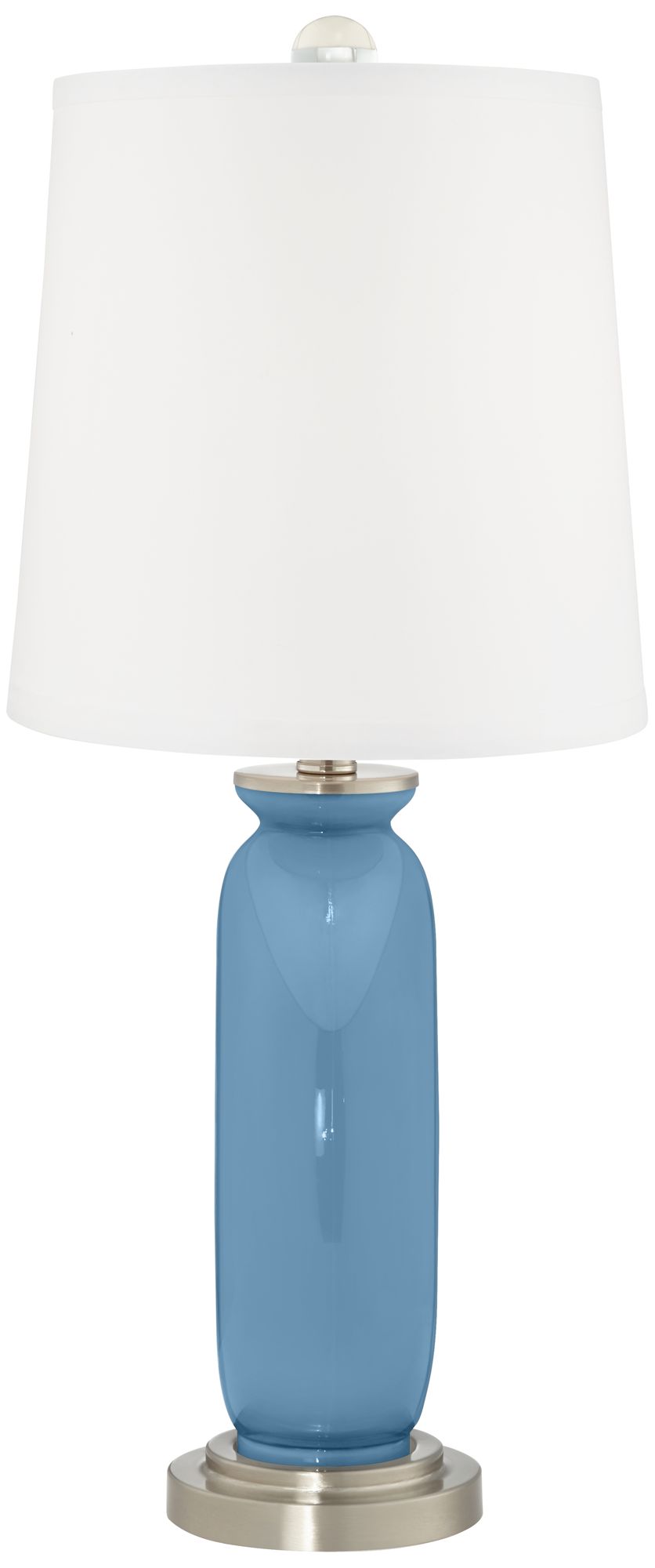 Image 4 Color Plus Carrie 26 1/2" Modern Secure Blue Table Lamps Set of 2 more views