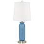 Color Plus Carrie 26 1/2" Modern Secure Blue Table Lamps Set of 2