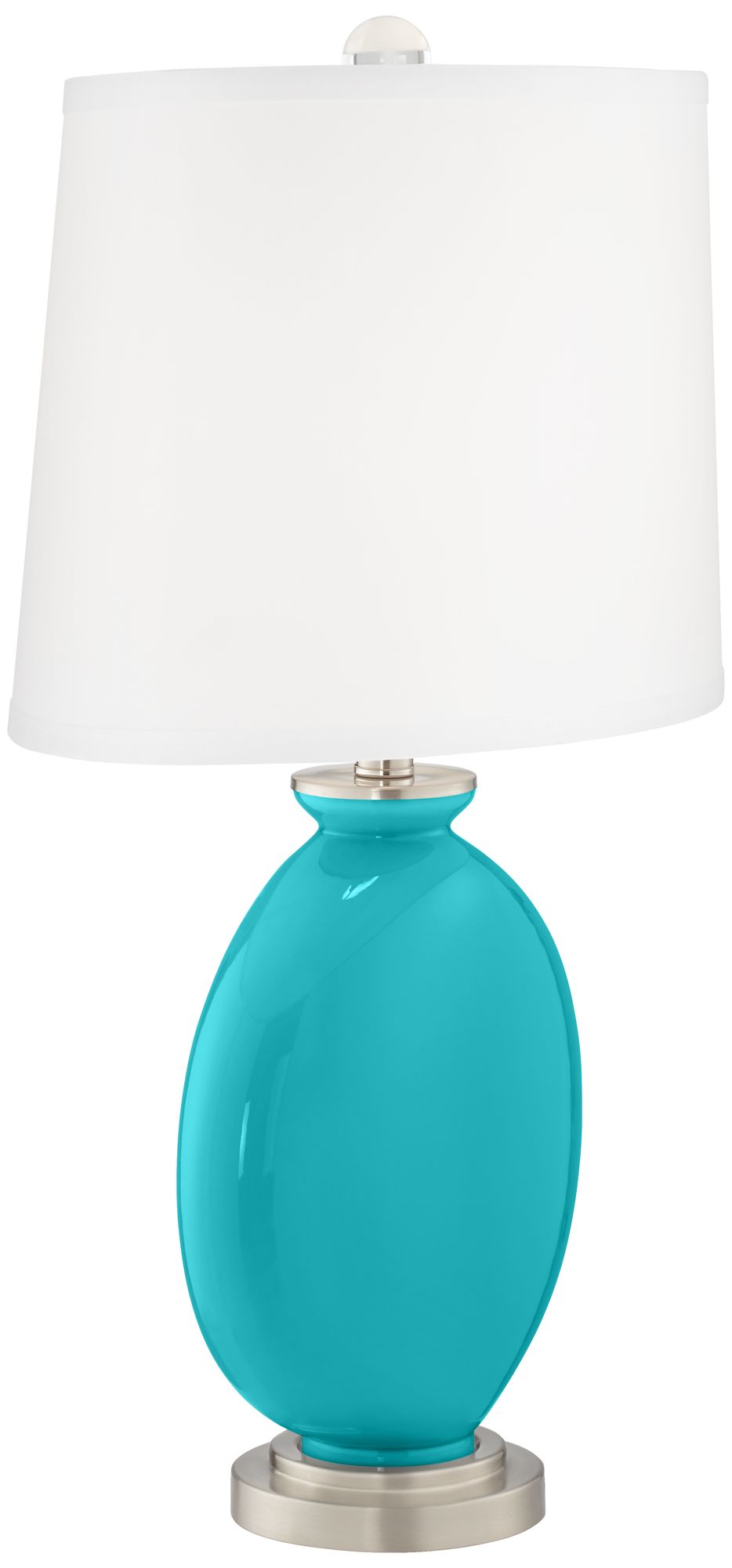 Image 3 Color Plus Carrie 26 1/2" Modern Surfer Blue Table Lamps Set of 2 more views