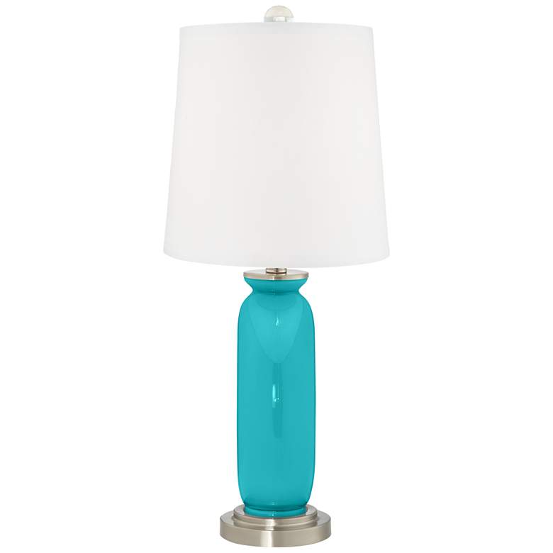 Image 4 Color Plus Carrie 26 1/2" Modern Surfer Blue Table Lamps Set of 2 more views
