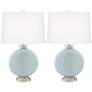 2_Color Plus Carrie 26 1/2" Modern Take Five Blue Table Lamps Set of 2