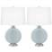 Color Plus Carrie 26 1/2" Modern Take Five Blue Table Lamps Set of 2