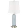 Color Plus Carrie 26 1/2" Modern Take Five Blue Table Lamps Set of 2
