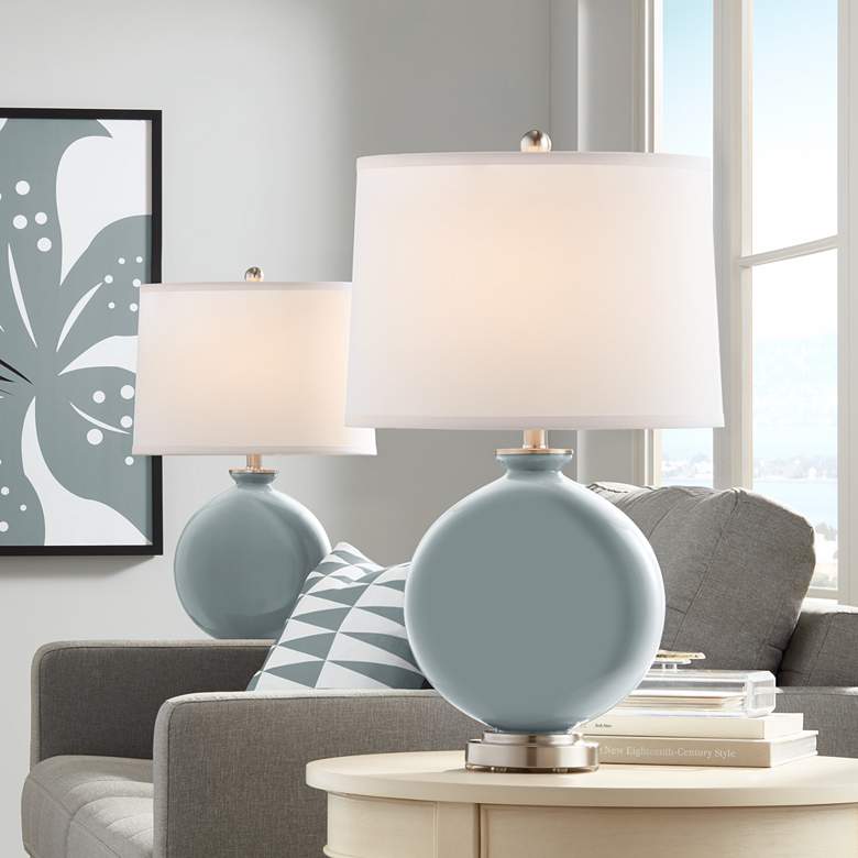 Image 1 Color Plus Carrie 26 1/2" Modern Uncertain Gray Table Lamps Set of 2