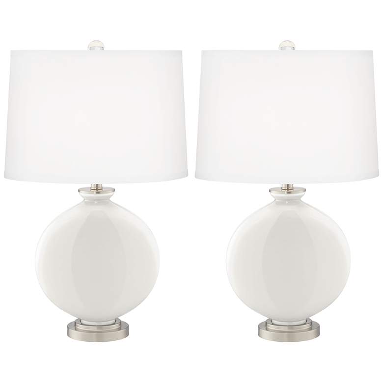Image 2 Color Plus Carrie 26 1/2" Modern Winter White Table Lamps Set of 2