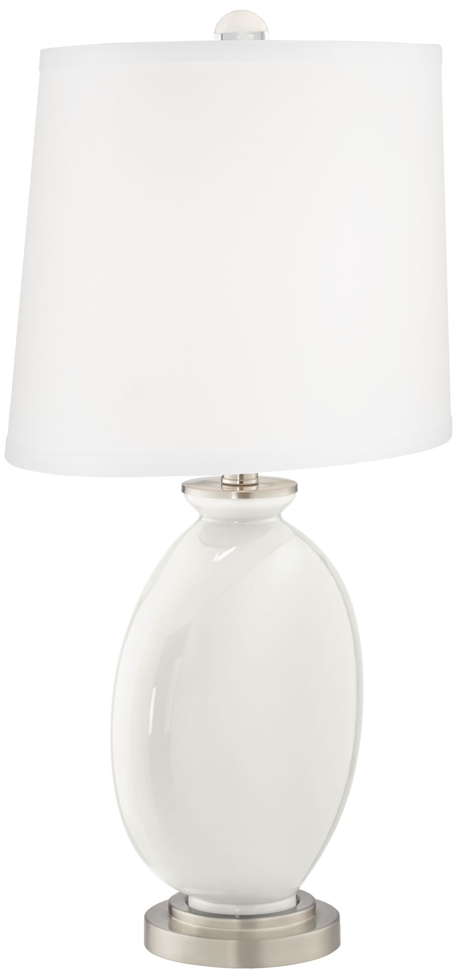 Image 3 Color Plus Carrie 26 1/2" Modern Winter White Table Lamps Set of 2 more views