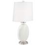 Color Plus Carrie 26 1/2" Modern Winter White Table Lamps Set of 2