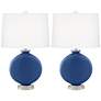 2_Color Plus Carrie 26 1/2" Monaco Blue Table Lamps Set of 2