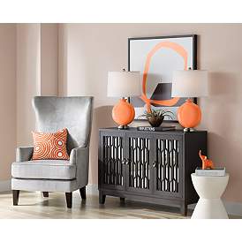 Image5 of Color Plus Carrie 26 1/2" Nectarine Orange Table Lamp Set of 2 more views