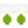 Color Plus Carrie 26 1/2" Neon Green Table Lamps Set of 2