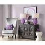Color Plus Carrie 26 1/2" Passionate Purple Table Lamps Set of 2