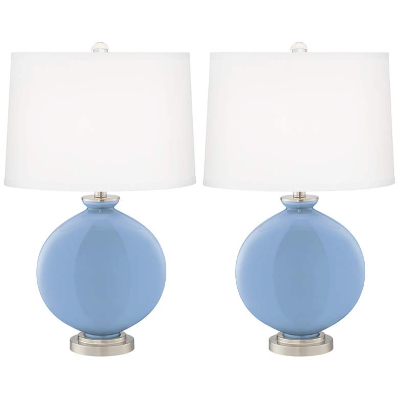 Image 2 Color Plus Carrie 26 1/2" Placid Blue Table Lamps Set of 2