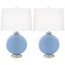 2_Color Plus Carrie 26 1/2" Placid Blue Table Lamps Set of 2