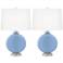 Color Plus Carrie 26 1/2" Placid Blue Table Lamps Set of 2