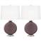 Color Plus Carrie 26 1/2" Poetry Plum Purple Table Lamps Set of 2
