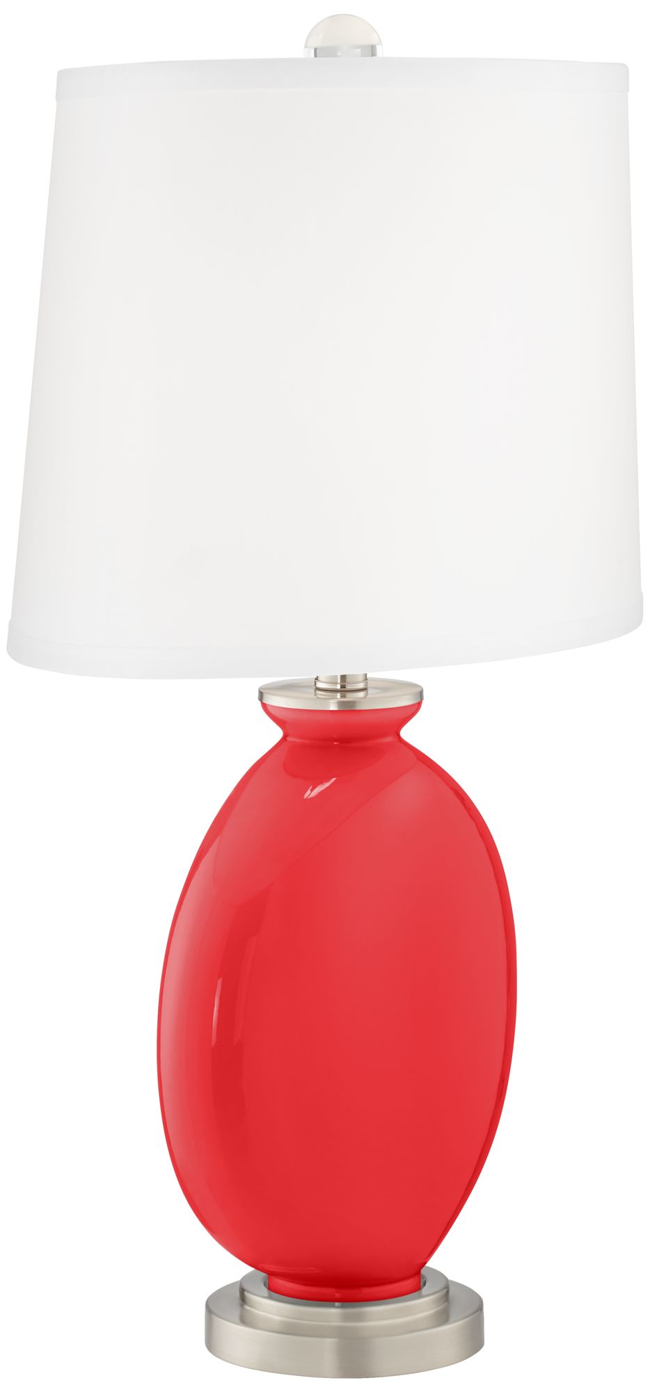 Image 3 Color Plus Carrie 26 1/2" Poppy Red Table Lamps Set of 2 more views